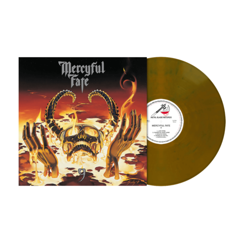 9 by Mercyful Fate - Ltd. Yellow Ochre w/ Blue Swirls Vinyl + Poster - shop now at Mercyful Fate store